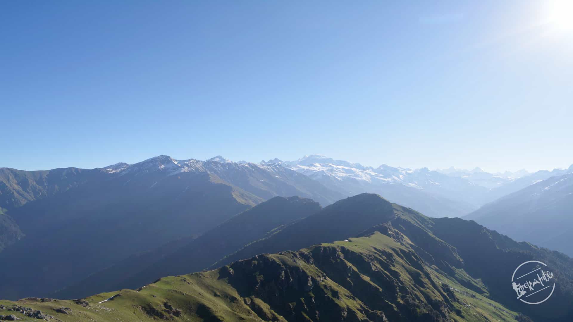 Chandrakhani pass Trekking - View of Parvati Valley