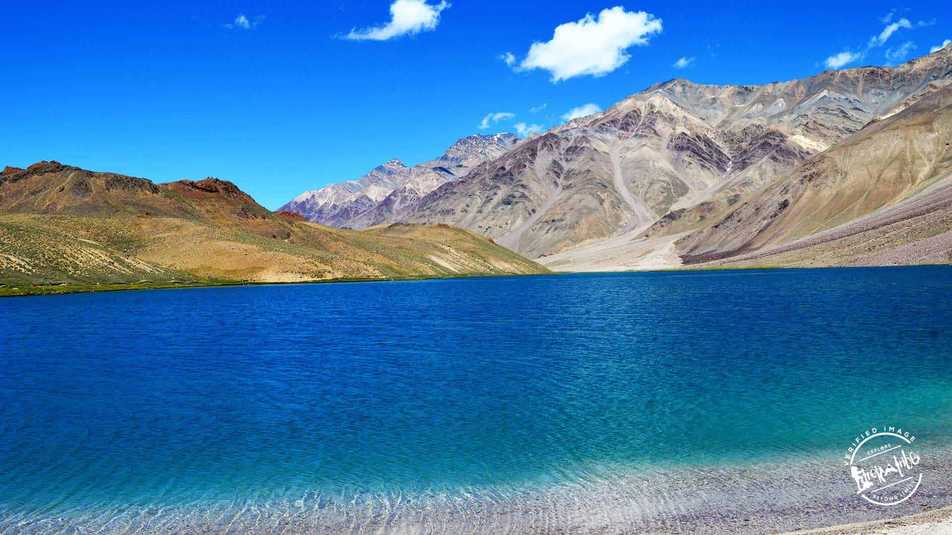 Beautiful Chandratal Lake - clear blue water