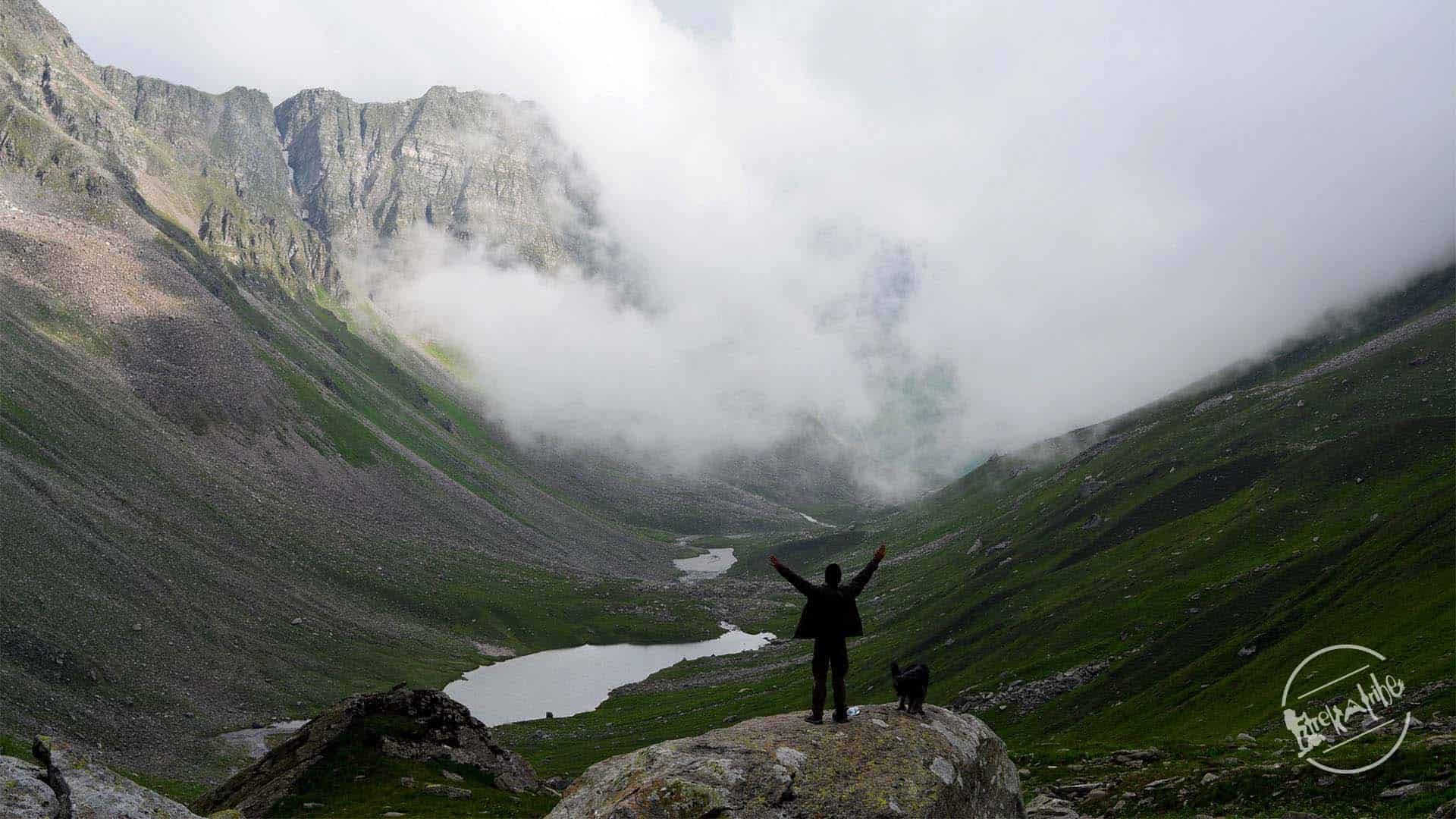 Delighted at Chandernahan lake Trek