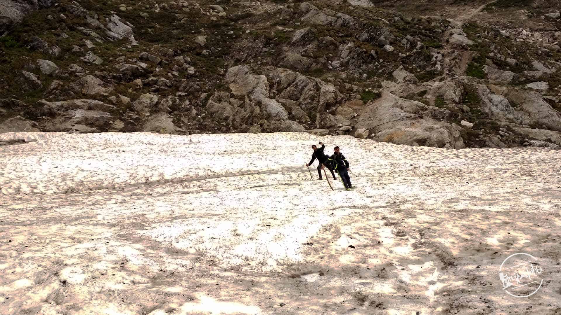 Trek to kinner kailash - crossing glacier