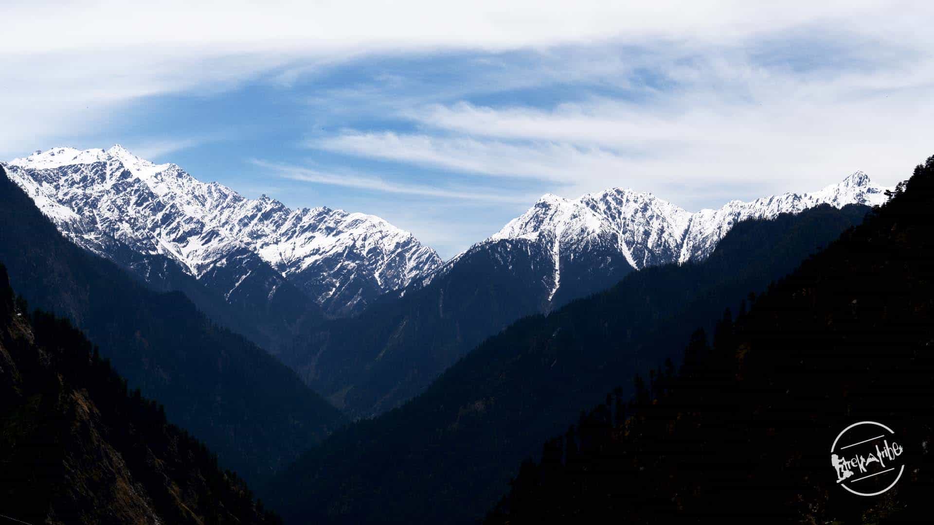 Parvati Valley Trekking -View from Rasol - Sar pass to the left & Khali pass to the right-min