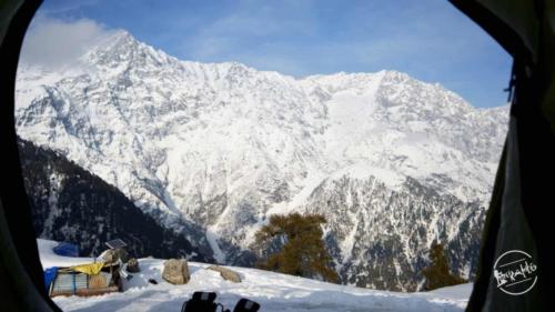 Mighty Dhauladhar Range - View form campsite - Triund Trek